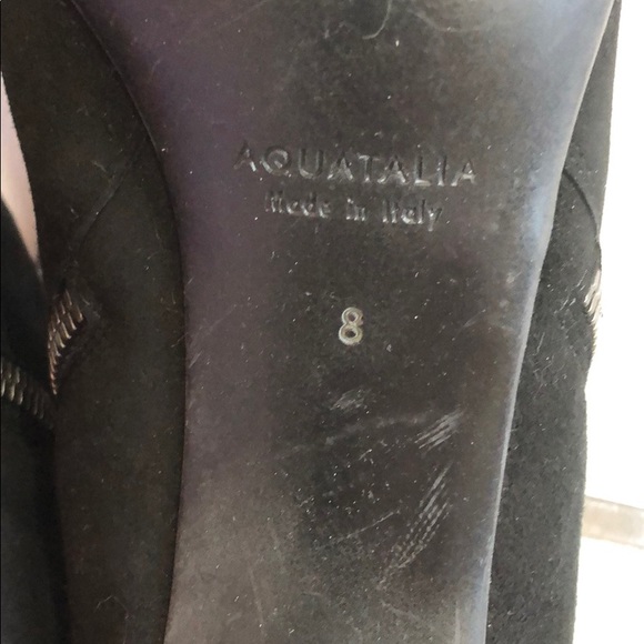 Aquatalia Dona Suede Heeled Kitten Ankle Booties - Picture 12 of 13